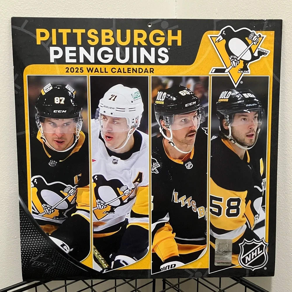 NEW Pittsburgh Penguins 2025 Wall Calendar, NHL Official Hockey 12 x 12 inches